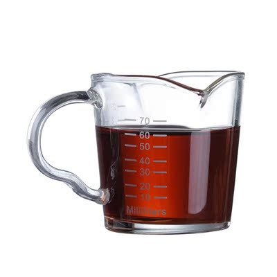70ml Glass Cup Ounce Cup With Scale Baking Measuring Cup for