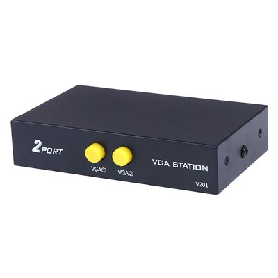 1PCS New 2 Port Computer VGA Switcher Sharer KVM Switch Reso