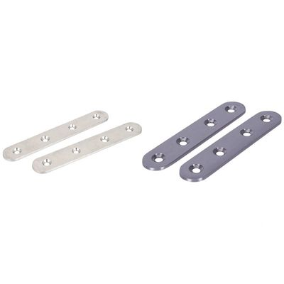 4 Pcs Stainless Steel Repair Mending Fixing Plate Brackets S