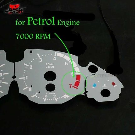 EL glow gauge Gray panel reverse for E39 E53 X5 Amber Orange