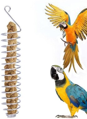 Stainless Steel Parrot Feeder Food Fruits Basket Holder Bird