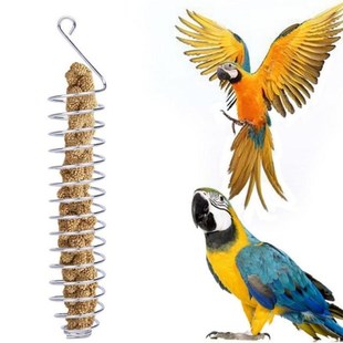 Feeder Food Fruits Stainless Holder Parrot Basket Bird Steel