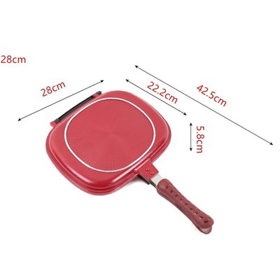Double Sided Frying Pan Non Stick Steak Fry Pan Pancake Cook