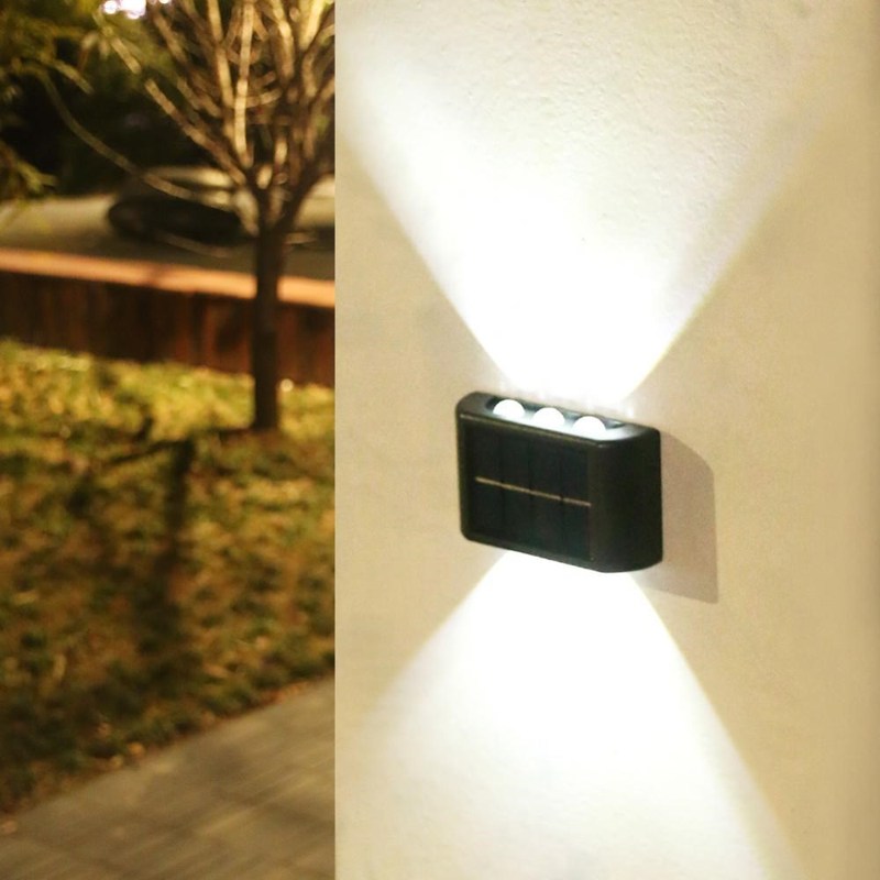 Solar Wall Lamps Fence Up Down LED Lamp Bulb Outdoor IP65 Wa