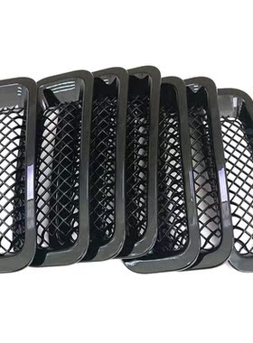 9Pcs Front Grille Grill Mesh Grille Insert Kit + Style Headl