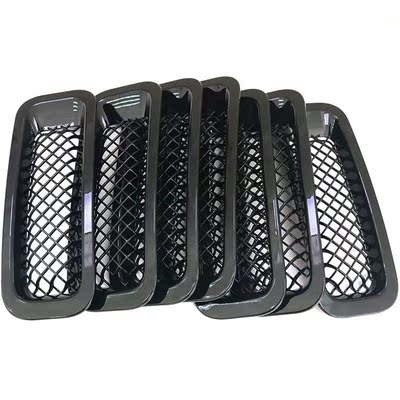 9Pcs Front Grille Grill Mesh Grille Insert Kit + Style Headl