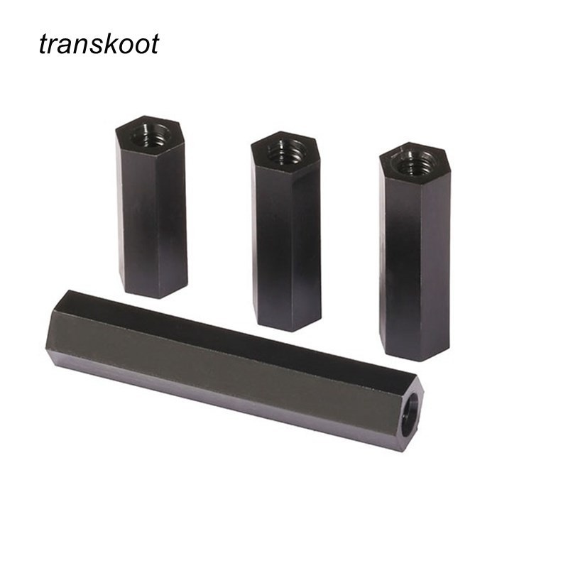 50Pcs M2 M2.5 M3 M4 Black Hex Nylon Standoff Spacer Column F