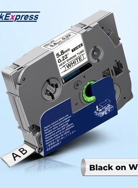 InkExpress Hse 211 Heat Shrink Tube Labels 6mm For Brother