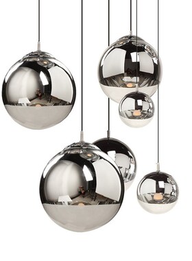 Modern Chandelier Simple Electroplated Spherical Golden Bubb