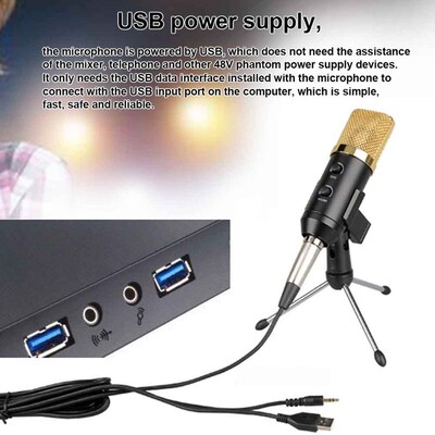 Gaming USB Microphone Studio Recording PC Desktop With Stan