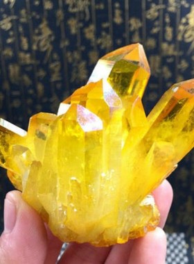 Hot 1pc Natural Yellow Crystal Quartz Citrine Cluster Minera