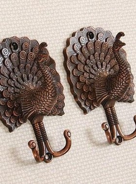 Peacock - Curtain Tie Backs Decorative Hooks Unique Coat Han