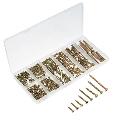 345PCS/Box M3 M3.5 M4 Cross Recessed Countersunk Fiberboard