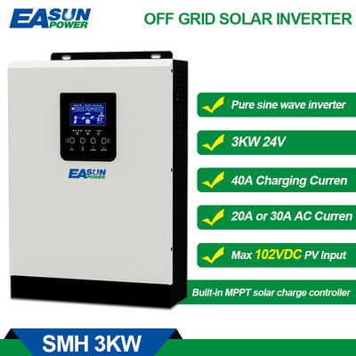 3KVA 2400W 230VAC Off Grid Inversor Pure Sine Wave Solar Cha