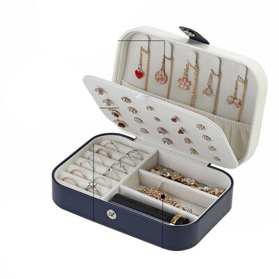 P Girl Jewelry Box Organizer Travel Jewerly Storage Box Doub