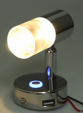 12V 3W LED Reading Light Headboard Touch Switch With USB Por