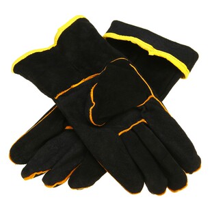 1 Pair Heavy Duty Welding Gloves Cowhide Black Mig Welding G