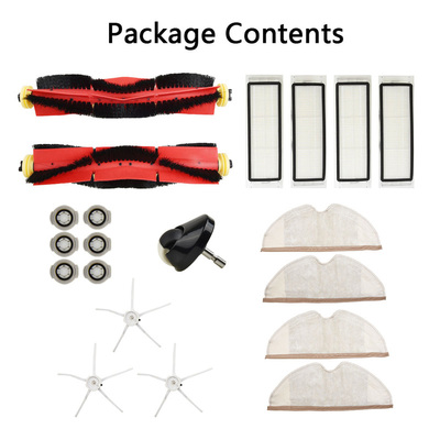 20Pcs/Set Detachable Roller Brushes Filters Mop Cloths Water