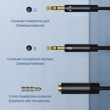 Host Headset Computer Conversion Cable Headset Two in one M