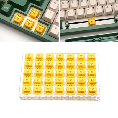 35Pcs Gateron CAP Switch Milky Gold Switch Extras 3pin RGB L