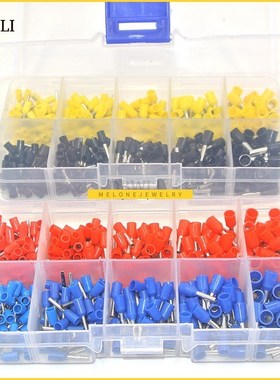380pcs AWG22-14 Cord Pin End ernal Kit Set Wire Copper u