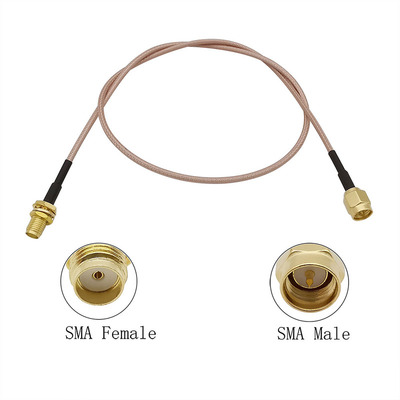 RG316 Coaxial Cable SMA Male to SMA Female Bulkhead Connecto