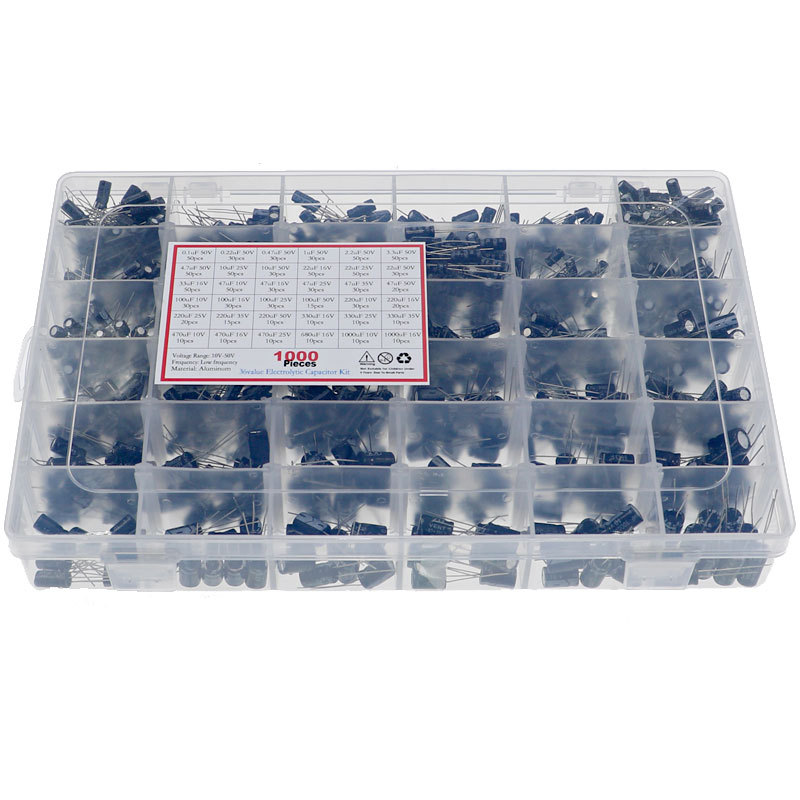 1000pcs 36Values 0.1uF -1000uF 16V 25V 35V 50V Capacitors 4.