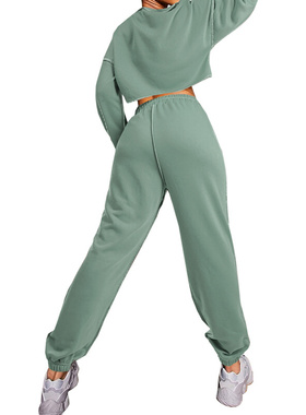 2021 outono feminino agasalho 2 p?s conjunto de manga longa