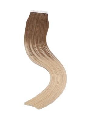 Toysww Tape in Human Hair Extensions Ombre Balayage Natural