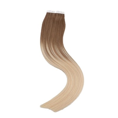 Toysww Tape in Human Hair Extensions Ombre Balayage Natural