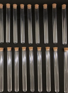 (10pcs/pack) 15x150mm Clear Plastic test tubes with Corks St