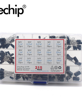 Electrolytic Capacitor kit 15 Values 0.1uF-330uF  16V 25V 50