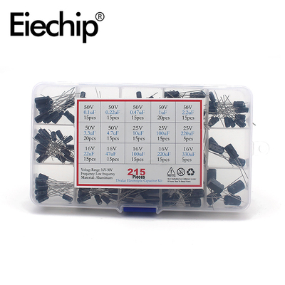 Electrolytic Capacitor kit 15 Values 0.1uF-330uF  16V 25V 50