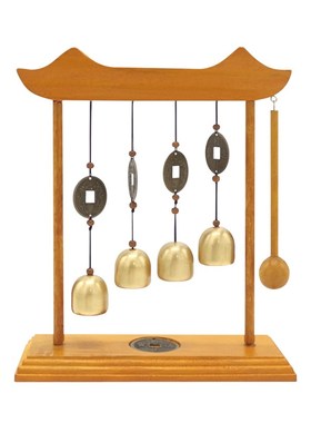 Vintage Copper Bell Windbell Copper Bell & Coin Chimes