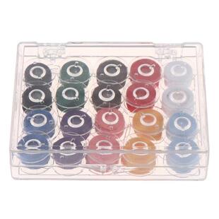 Colorful Sewing Threads + Plastic 20 Bobbins Sewing Machine