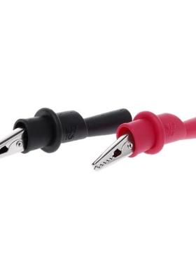 1 Pair Insulated MultiMeter Test Lead Alligator Clip Crocodi