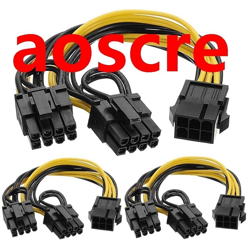 6 Pin To 2 X 8 Pin (6+2) Image Card Pci Express Power Adapte