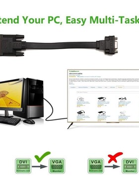 Active DVI-D Dual Link 24+1 Male to VGA Female Video with Fl
