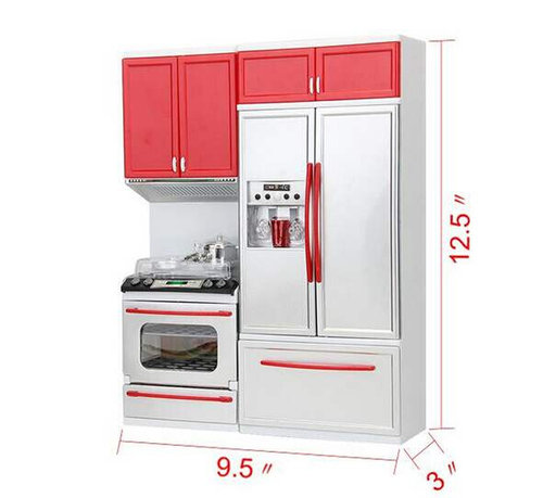 Simulation of red house kitchenware room combination girls