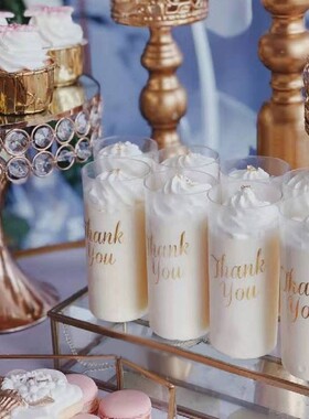 30 pieces of gilded transparent thank you stickers