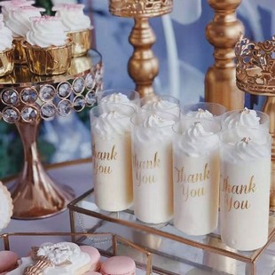 30 pieces of gilded transparent thank you stickers