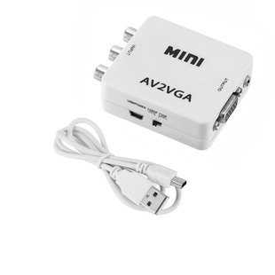 HD RCA AV to VGA Video Converter Conversor AV 2 VGA Video Co