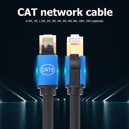 RJ45 Cat8 Ethenet Cable 26AWG Category 8 LAN Patch Cord Blue