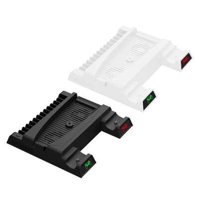 Vertical Stand with Cooling Fan and Dual Controller Charger