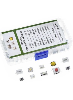 250Pcs 10-Types Tactile Push Button Switch Car Remote Contro