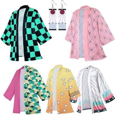 Demon Slayer Kimetsu No Yaiba Haori Kimono Cosplay Costume A