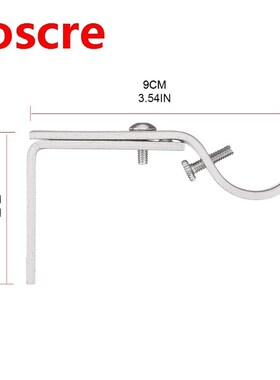 Set of 3 High Quality Iron Curtain Drapery Rod Bracket for 1