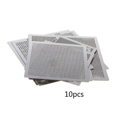 10Pcs/set BGA Reballing Universal Stencil Template Kit 适用