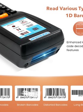 1D 2D Barcode Scanner Wireless QR Bar Code Reader Handheld I