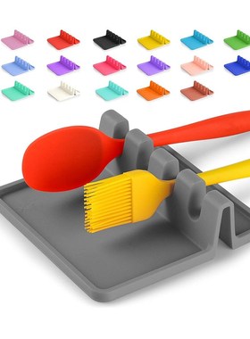 Silicone Spoon Mat Utensil Rest Drip Pad for Multiple Utensi